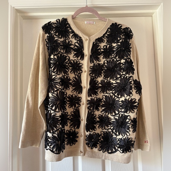 FRANCES VALENTINE DARLING GUGGENHEIM RIBBON CARDIGAN XL - Picture 4 of 9